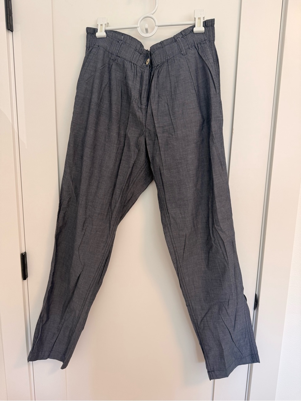 J. Crew Blue High Waisted Lightweight Pull On Pants